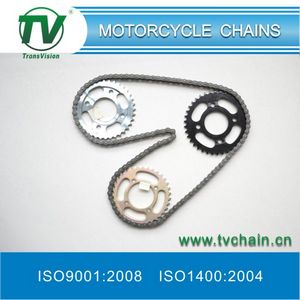 Motorcycle sprockets and chains colored